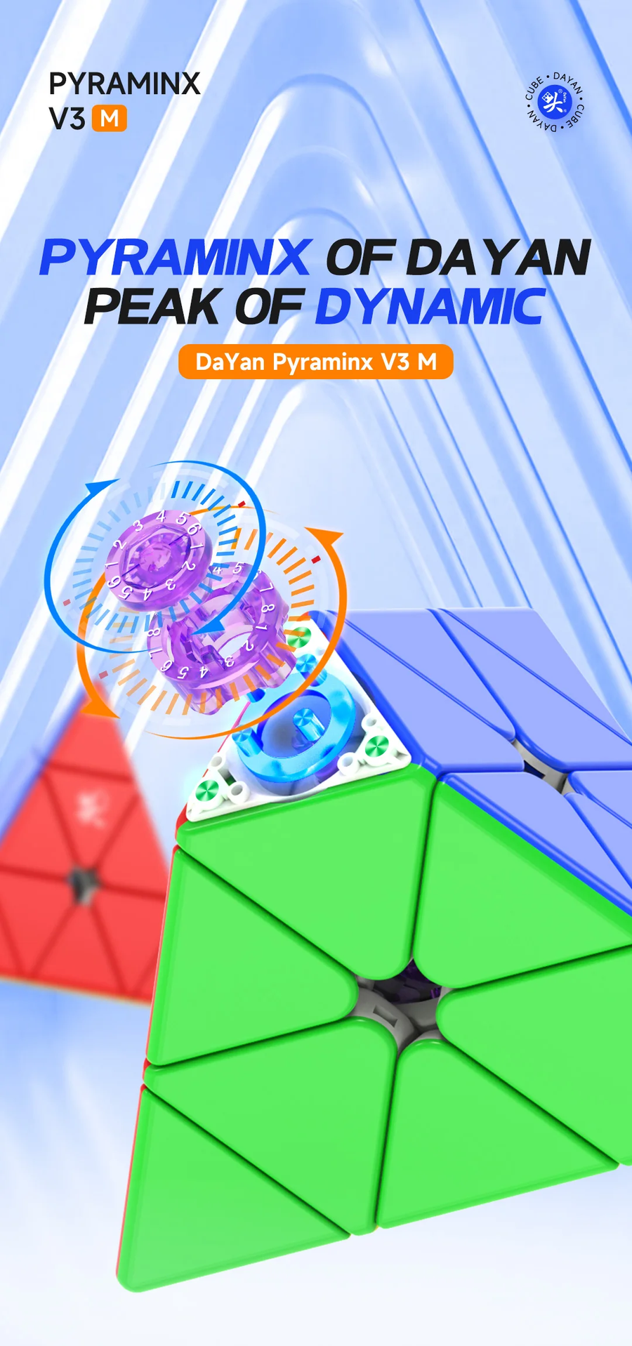 Dayan Pyraminx V3 M (Standard / Maglev UV)