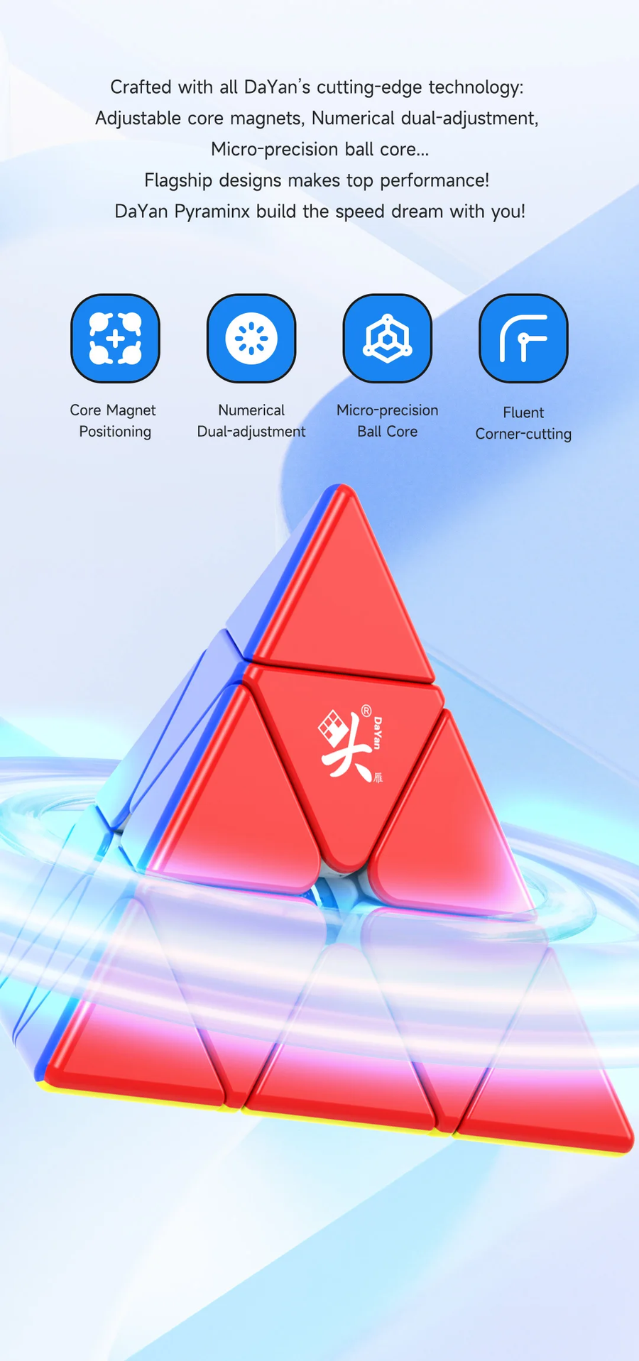 Dayan Pyraminx V3 M (Standard / Maglev UV)