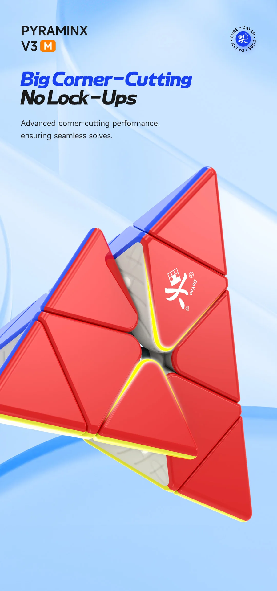Dayan Pyraminx V3 M (Standard / Maglev UV)