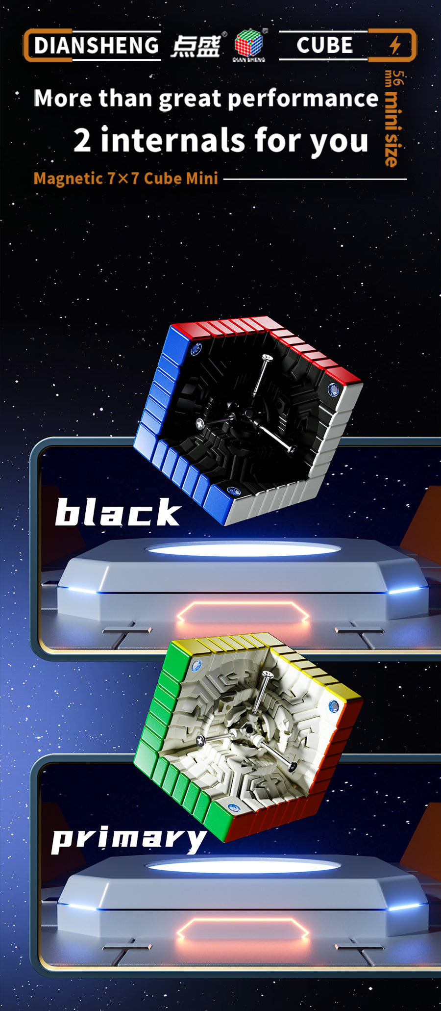 Diansheng Super Mini Cube 7x7 (Core Magnetic)