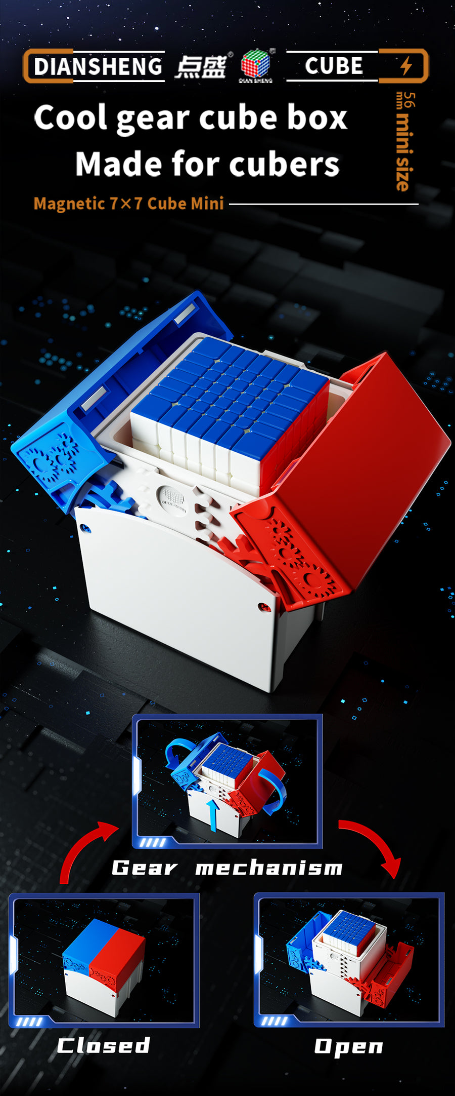 Diansheng Super Mini Cube 7x7 (Core Magnetic)