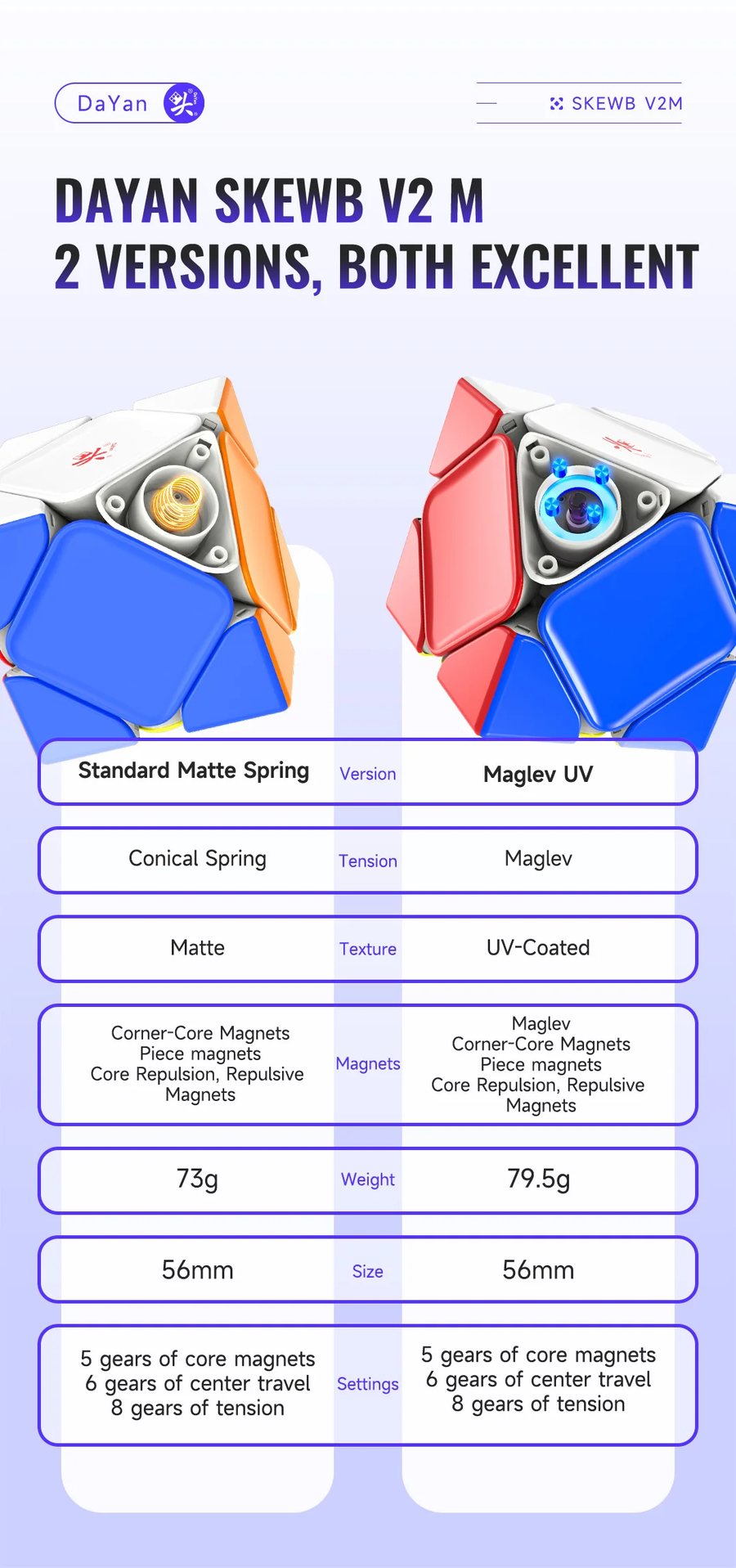 Dayan Skewb V2 (Standard Matte Spring / Maglev UV)