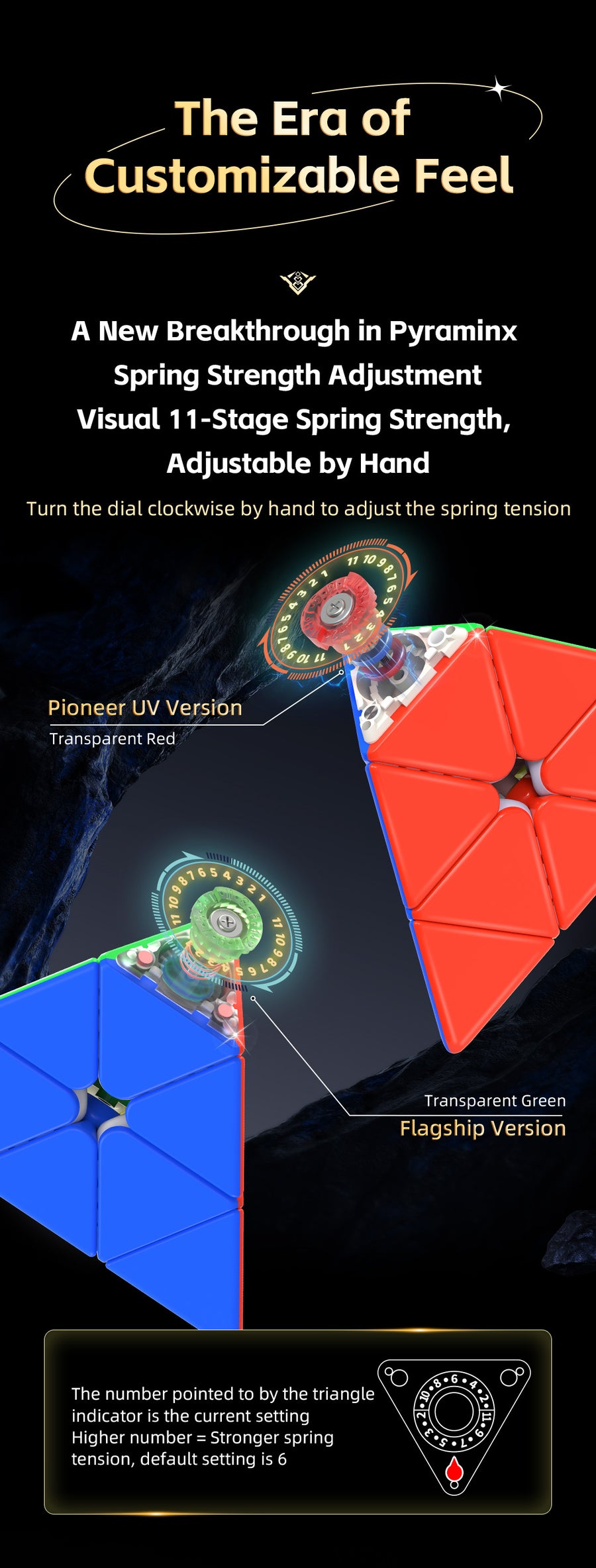 Qiyi M Pro Pyraminx (Flagship / Pioneer UV)