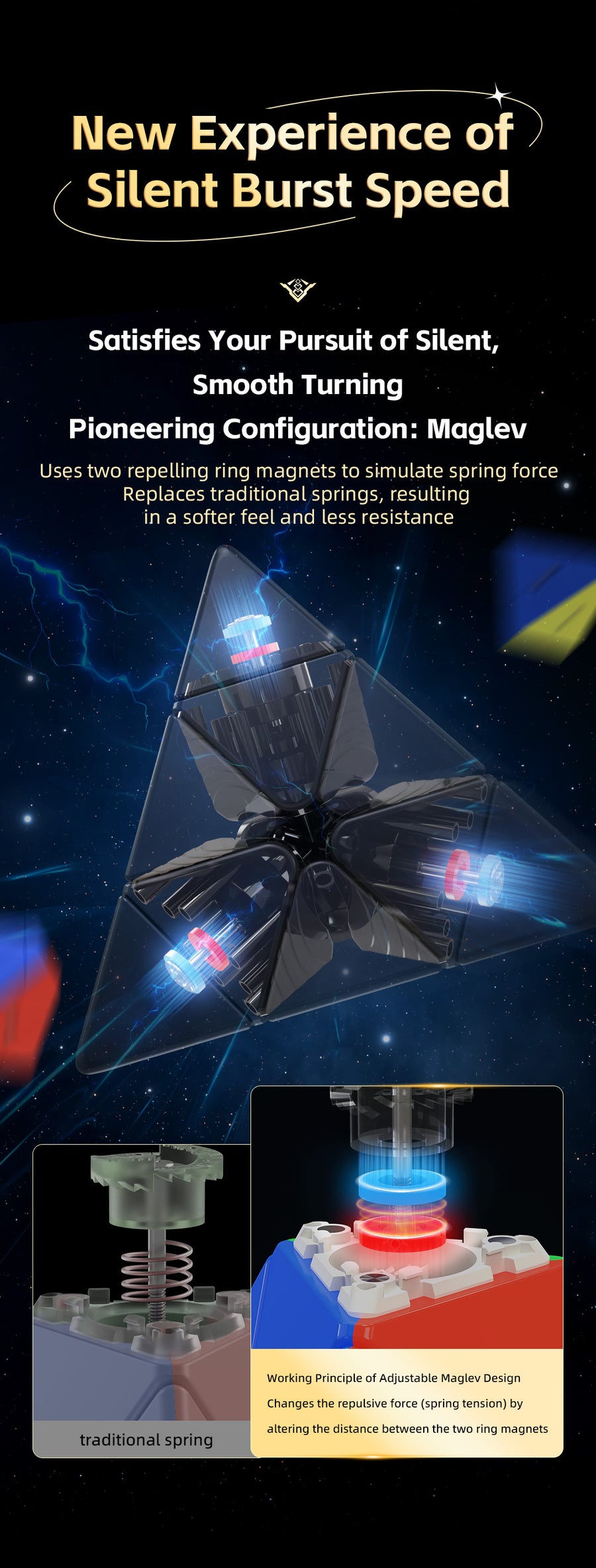 Qiyi M Pro Pyraminx (Flagship / Pioneer UV)