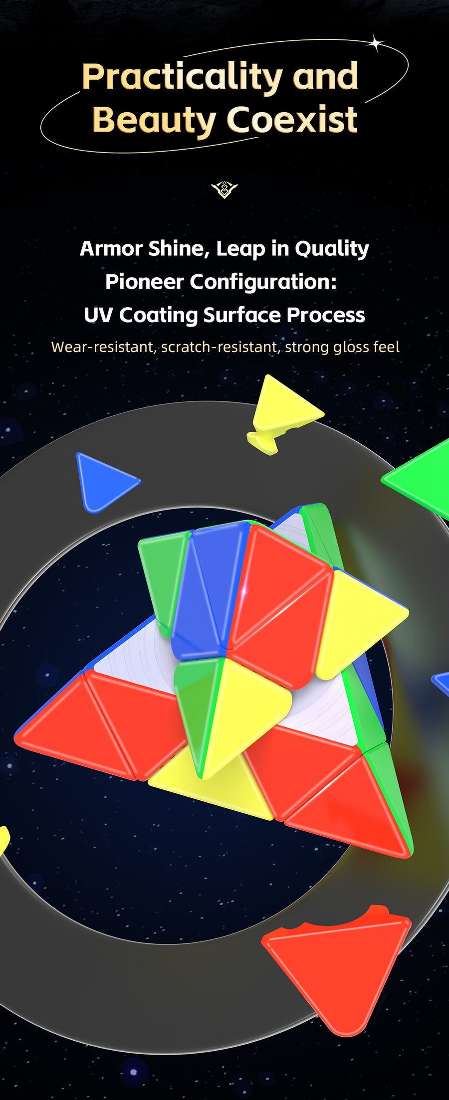 Qiyi M Pro Pyraminx (Flagship / Pioneer UV)