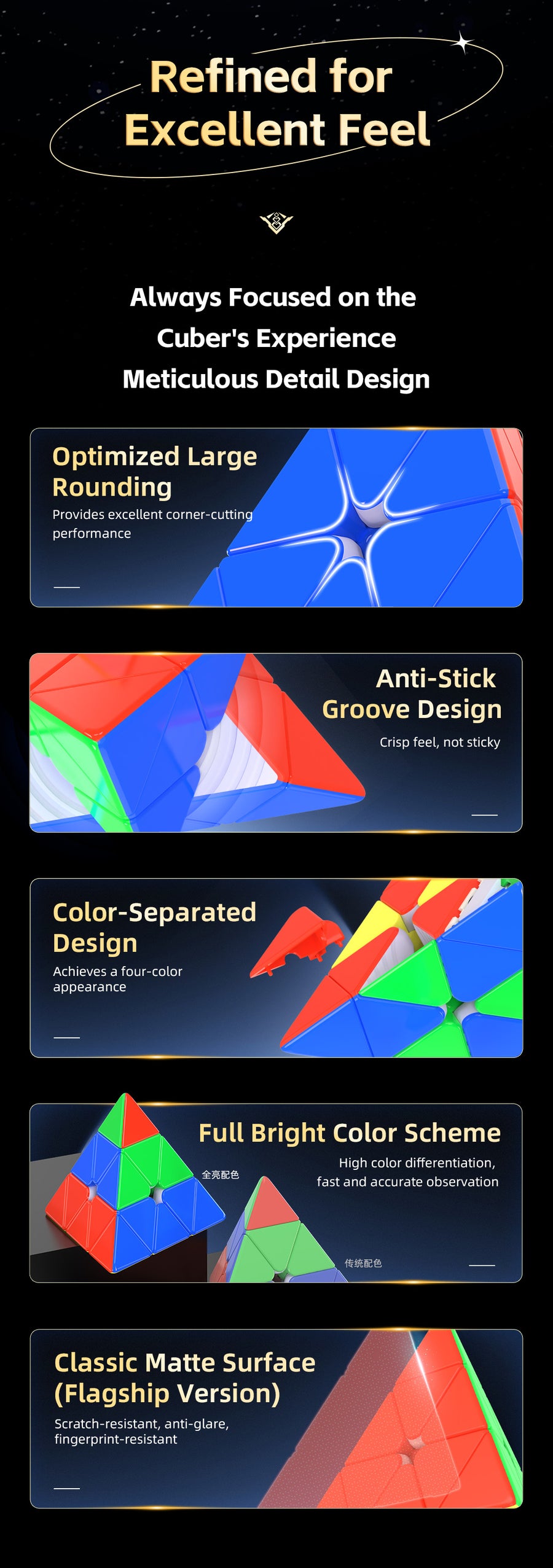 Qiyi M Pro Pyraminx (Flagship / Pioneer UV)