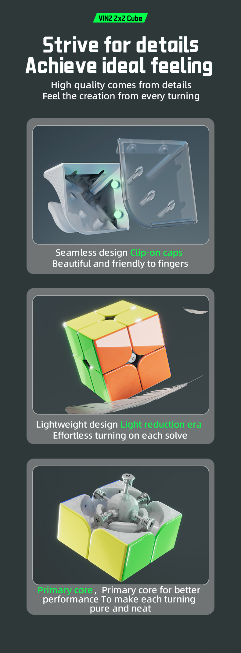 Vin2 2x2 (Glossy / UV Core Magnets)