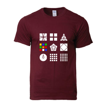 WCA 9 Event Icons Shirt (Maroon)